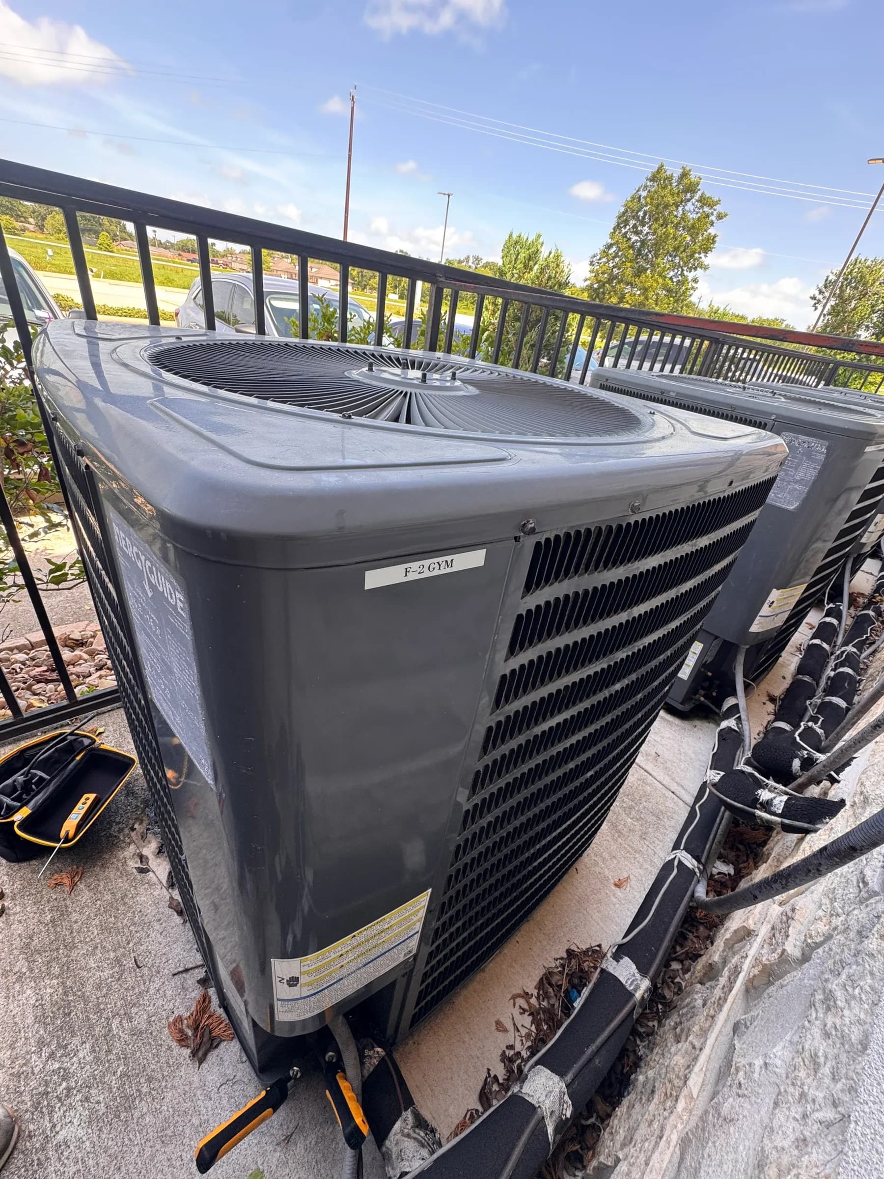 AC Unit Leaking by a Playground Sidewalk in Richwood
